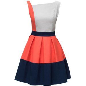 Lattori Asymmetric Shoulder-line Dress